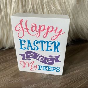 Happy Easter Colorful Wooden Sign Home Decoration
